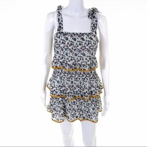 Tularosa floral ruffle tiered dress XS